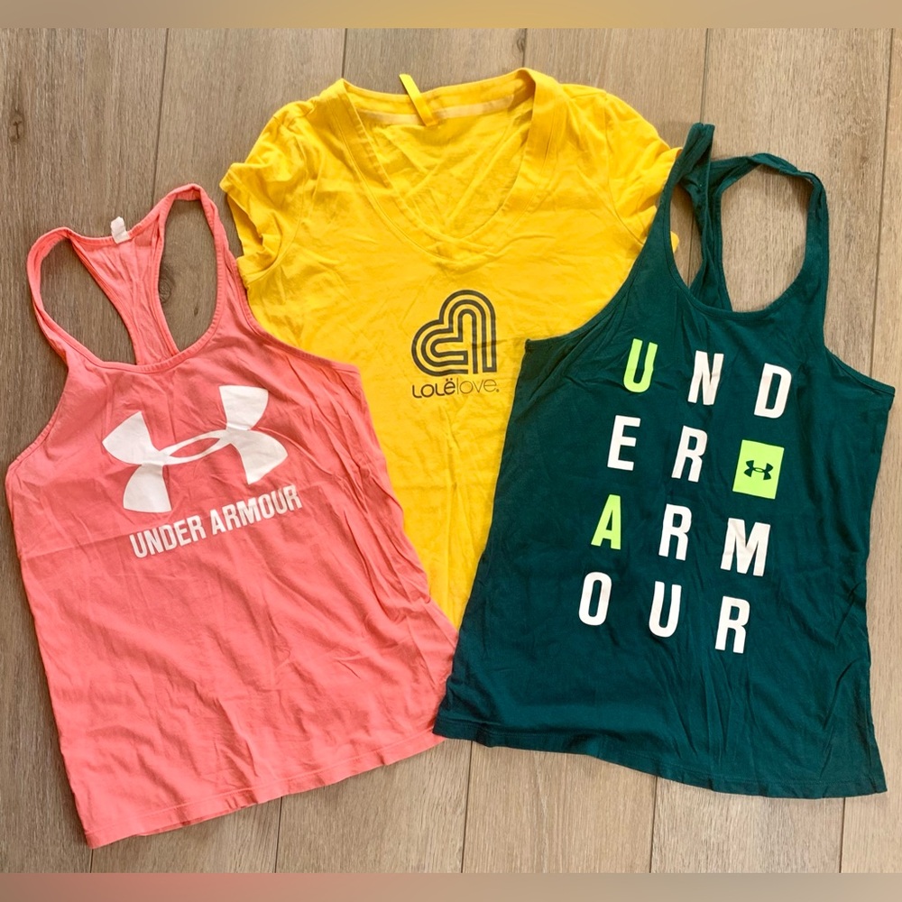 3 T-shirts sleeveless workout muscle cut